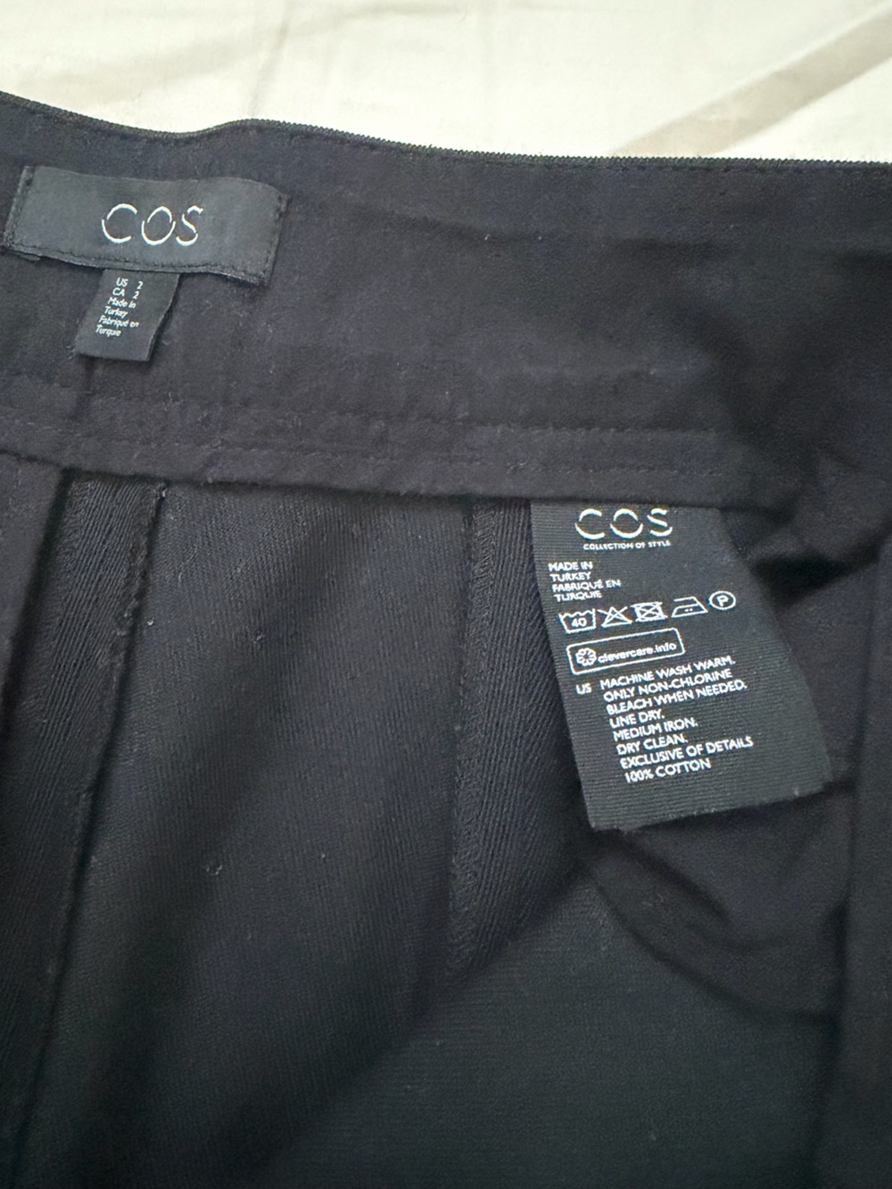 COS Black Wide-Leg Trousers culottes - Picture 3 of 4